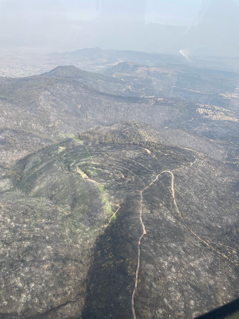 Avanza combate a incendio en Atltzayanca: Entre 70 y 80 por ciento bajo control